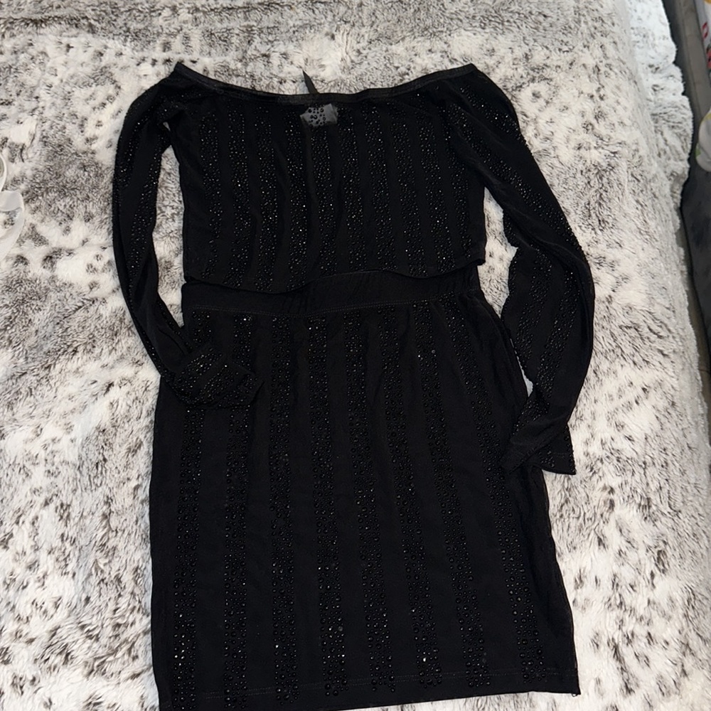 Two piece mesh diamond outfit